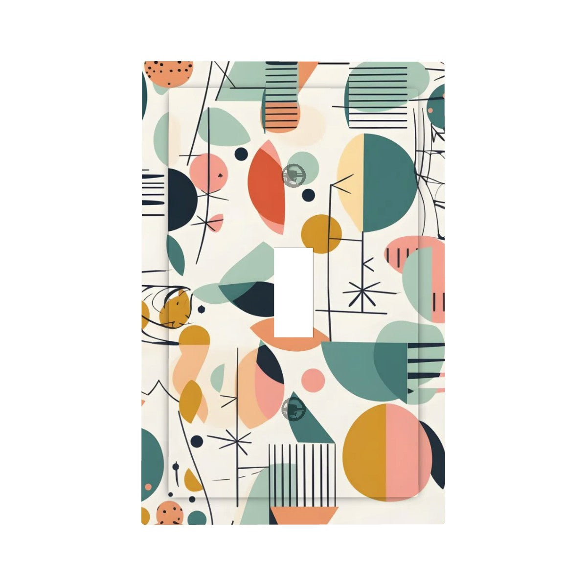 Modern Boho Abstract Modern Switch Cover 1-Gang 1 Toggle - Mid Century Modern Gal