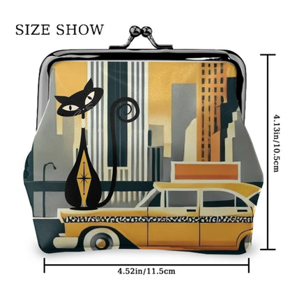 New York New York Atomic Kitschy Cat Coin Purse - Mid Century Modern Gal