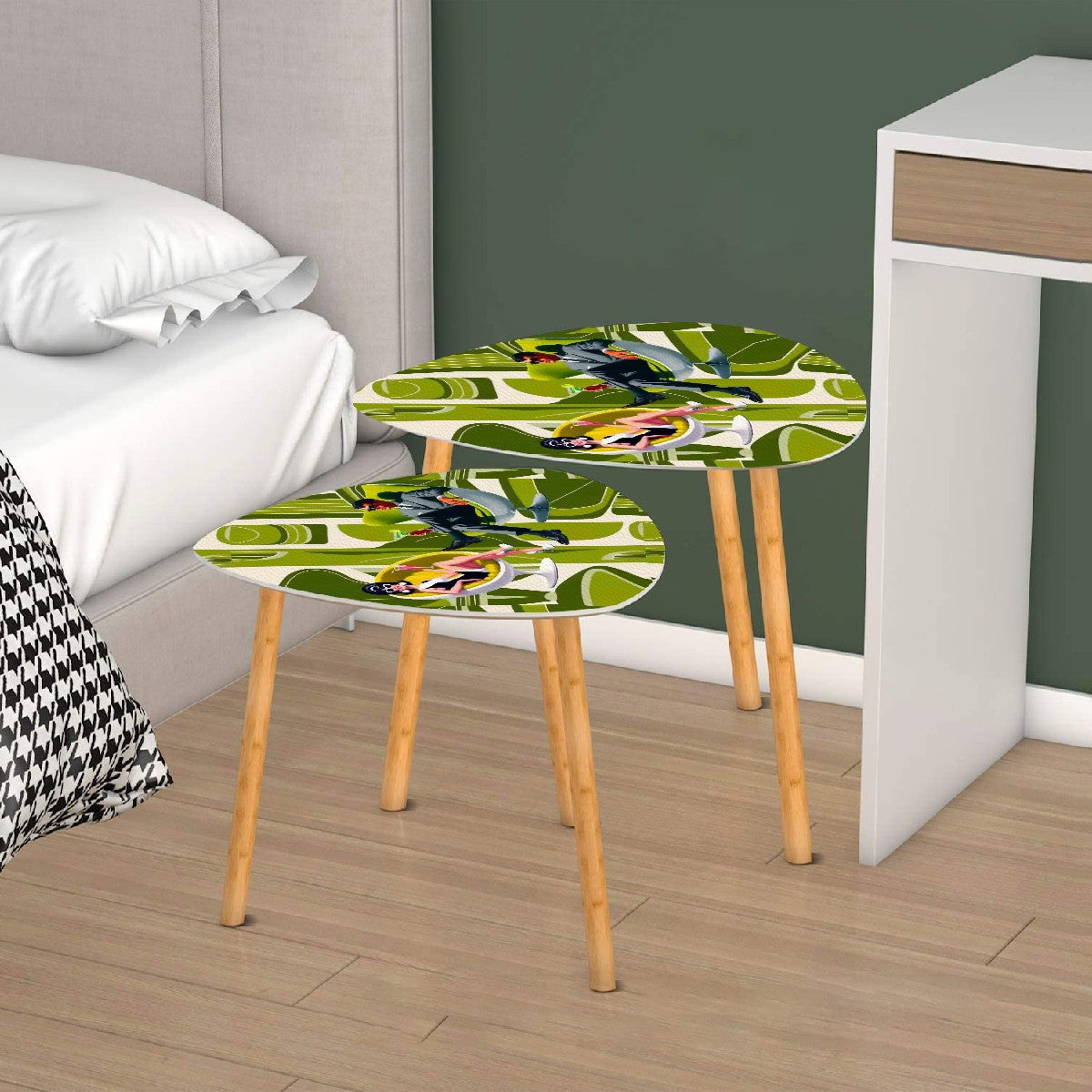 Mid Century Modern 60s Mod Couple, Cocktail Hour, MCM Nesting Tables - Mid Century Modern Gal
