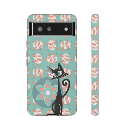 Atomic Cat, Mid Century Modern Funky Fun Smart Phone Tough Phone Cases