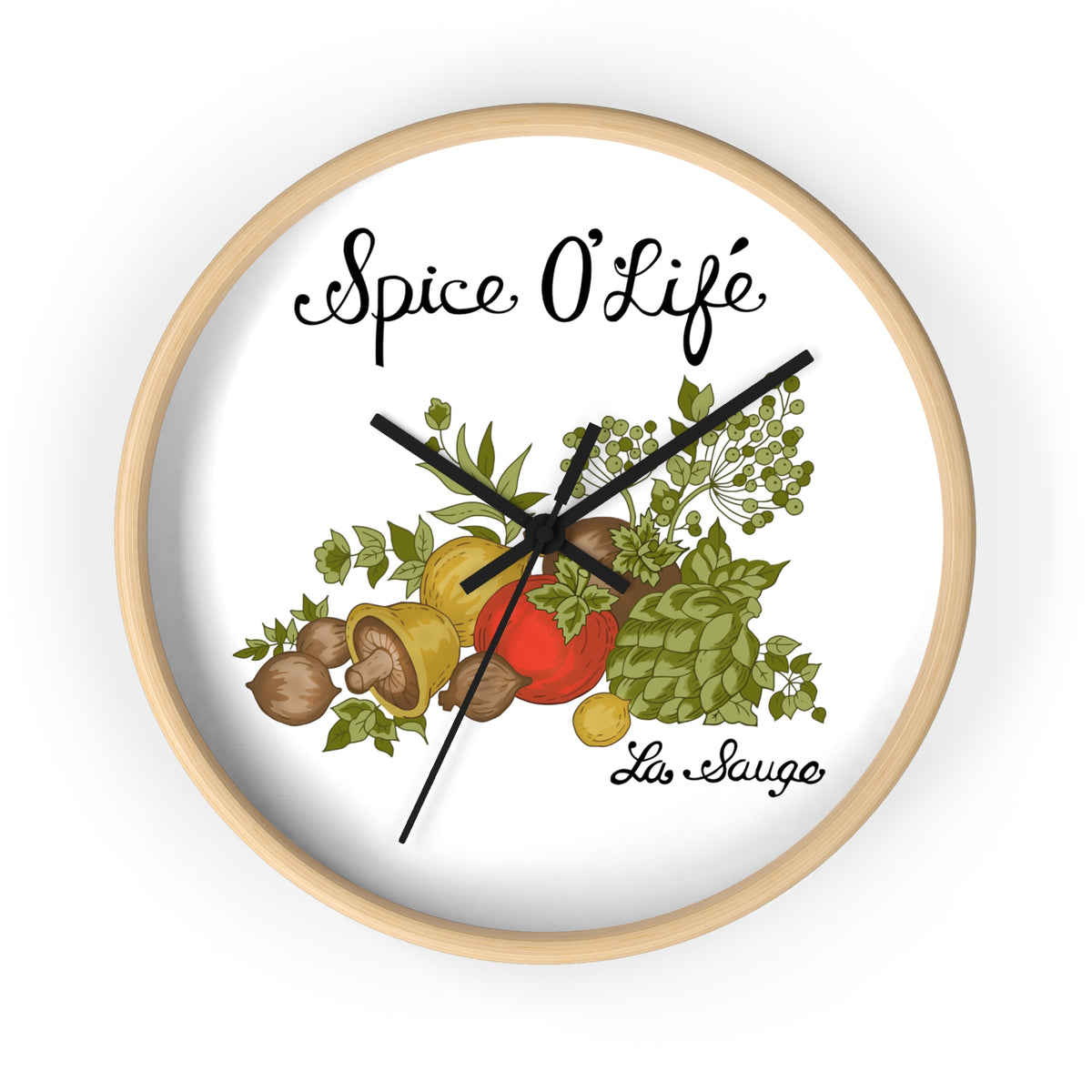 70s Spice Of Life Corningware Inspired Kitschy Mod Retro Wall Clock - Mid Century Modern Gal