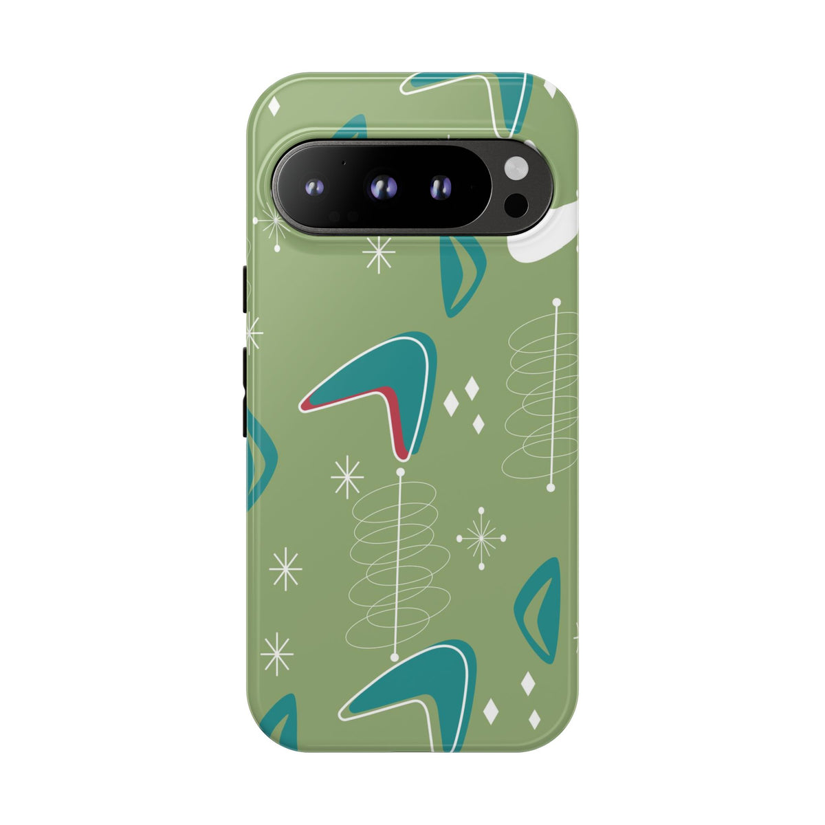 Mid Century Modern Atomic Boomerang, 50s Space Age Tough Phone Case