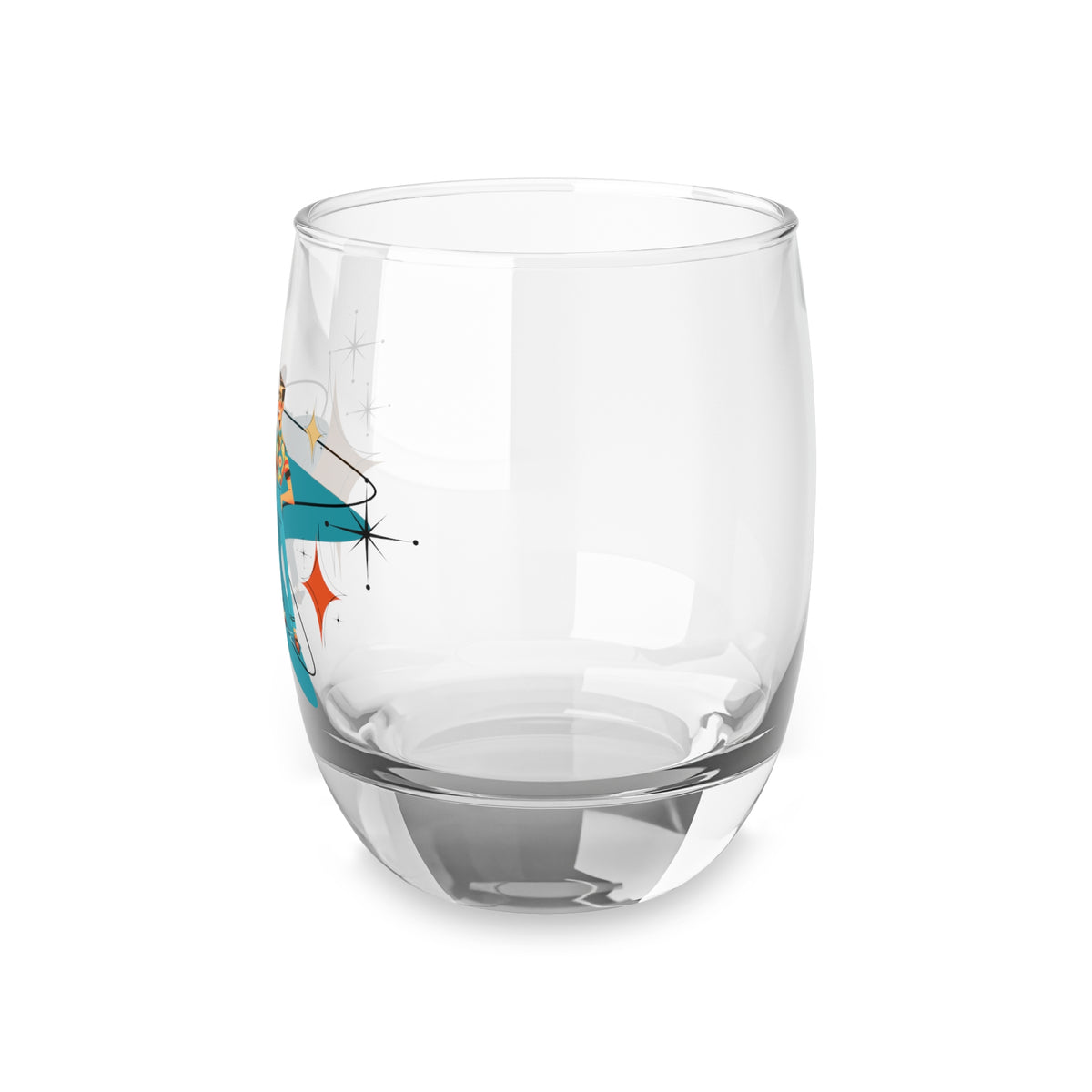 Mid Mod Gay Male Pals, LGBTQ Male Gay Couple Whiskey Glass - Mid Century Modern Gal