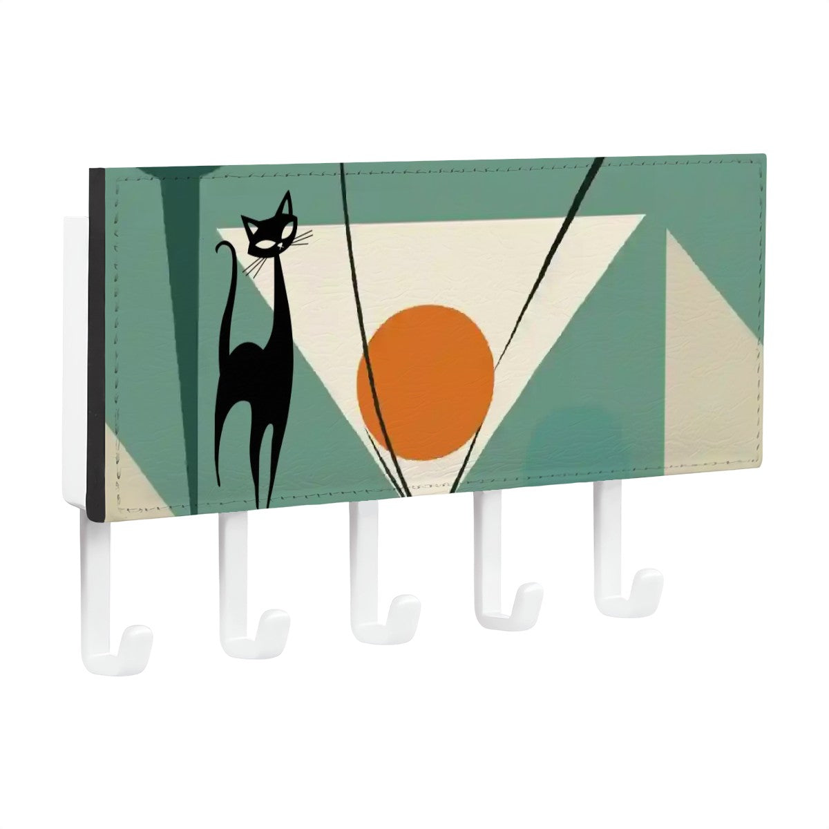 Mid Century Modern Key Holder Wall Mount, Atomic Kitschy Cat Retro Design - Mid Century Modern Gal