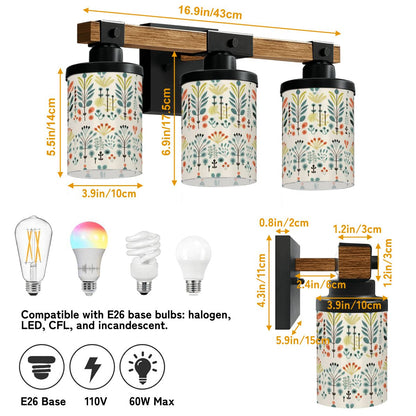 Scandinavian Modern Danish Floral Vanity Light Fixture - Mid Century Modern Gal