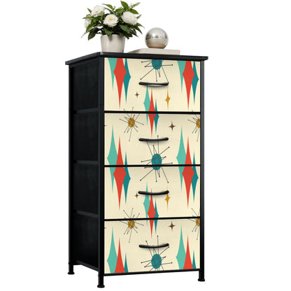 Franciscan Starburst Atomic Mid Mod 4-Drawer Dresser - Mid Century Modern Gal
