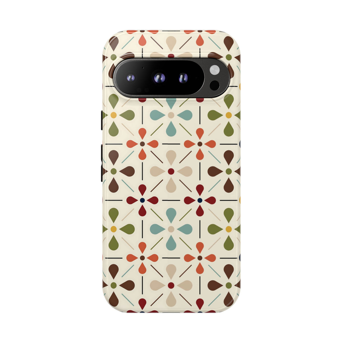 Scandinavian Flower, Mid Modern Danish Design Tough Phone Case