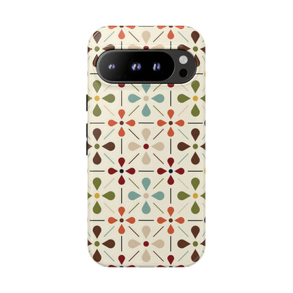 Scandinavian Flower, Mid Modern Danish Design Tough Phone Case