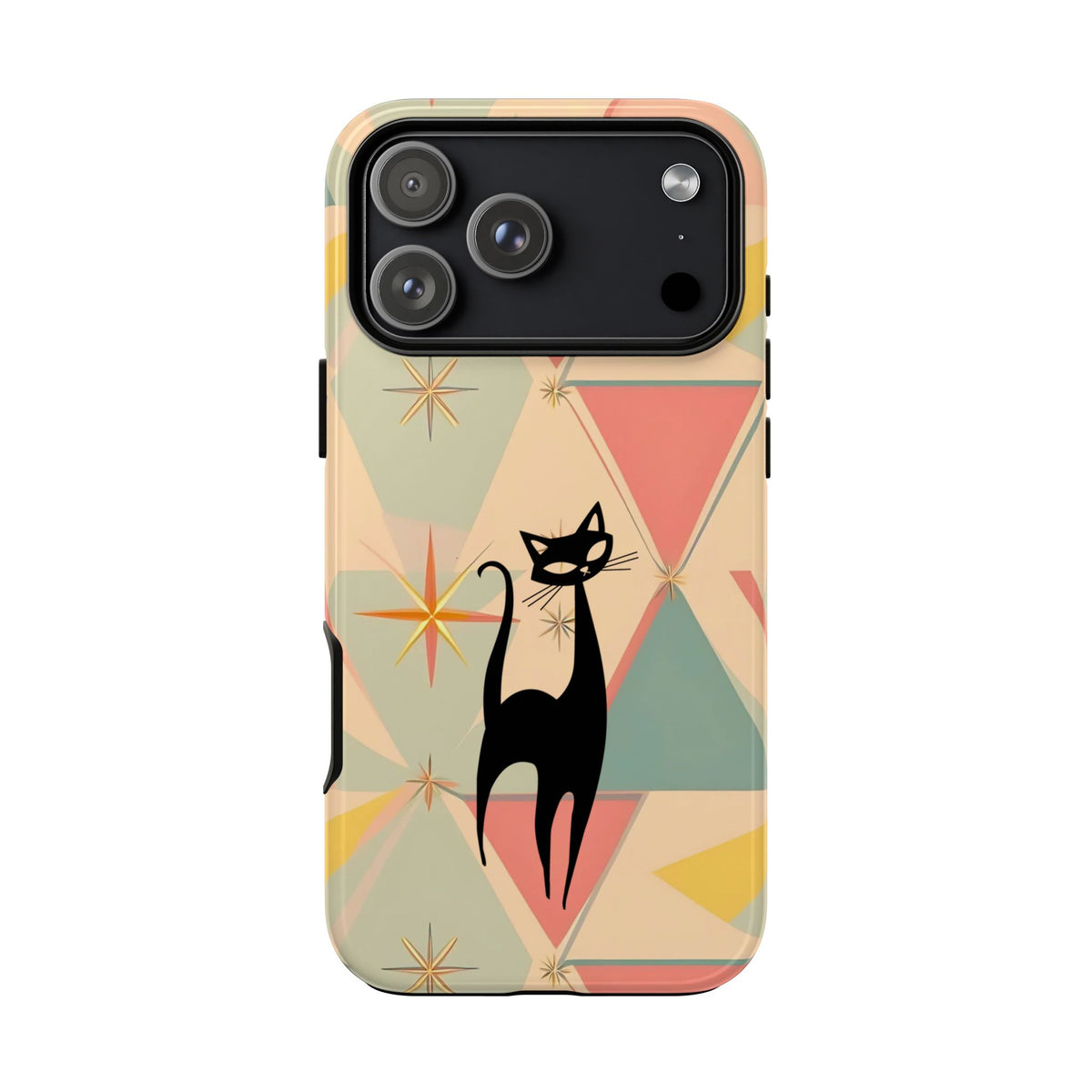 Atomic Cat Mid Mod Retro Cat Phone Case | Tough Cases with Vintage Vibe | Ideal for Cat Lovers