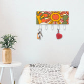 Hippie Ray of Sunshine, Retro Mod Key Holder Wall Mount - Mid Century Modern Gal