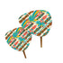 Mid Century Modern Tiki Tables, Coral, Aqua Tiki Idols Nesting Side Tables - Mid Century Modern Gal