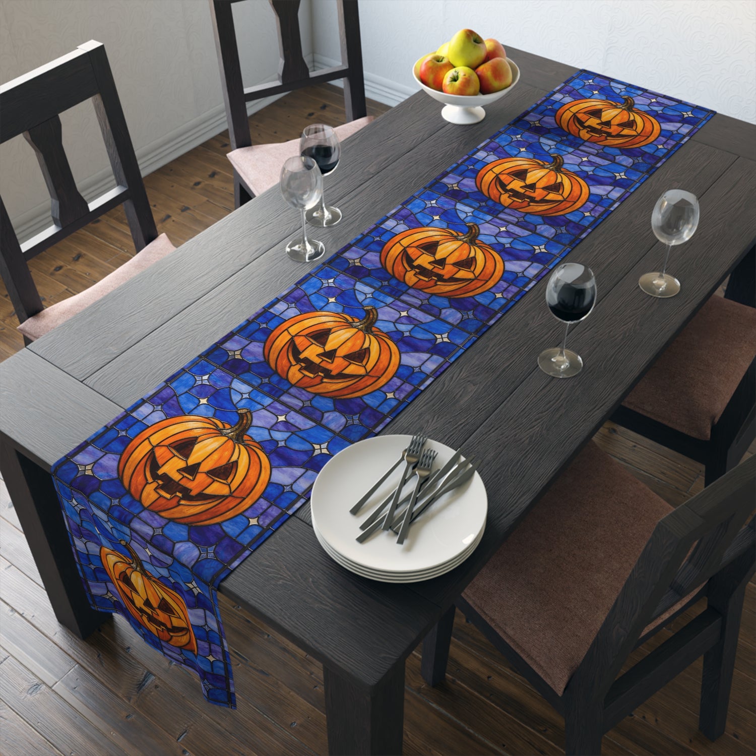 Halloween Stained Glass Style Jack-o&