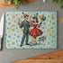 Mid Century Modern Franciscan Diamond Kitschy Couple New Year Party Cheese Board, Glass Cutting Board - Mid Century Modern Gal