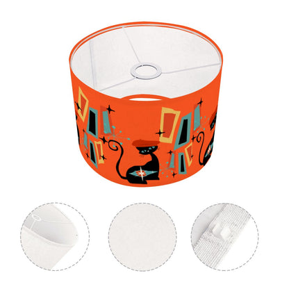 Mid Century Modern Atomic Cat , Orange Geometric Starburst Sputnik Designed Retro Lamp SHADE ONLY - For Arc Floor Lamps Only - Mid Century Modern Gal