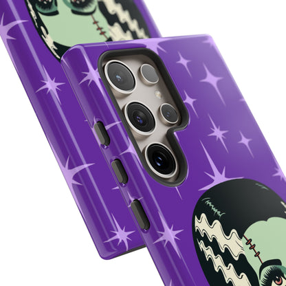 Bride of Frankenstein Retro Mid Mod Horror Buff Purple Halloween Tough Phone Case