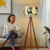 Atomic Kitschy Cat Mid Century Modern Tripod Lamp - Mid Century Modern Gal