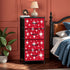Atomic Starburst Red White Mid Century Modern 4-Drawer Dresser - Mid Century Modern Gal