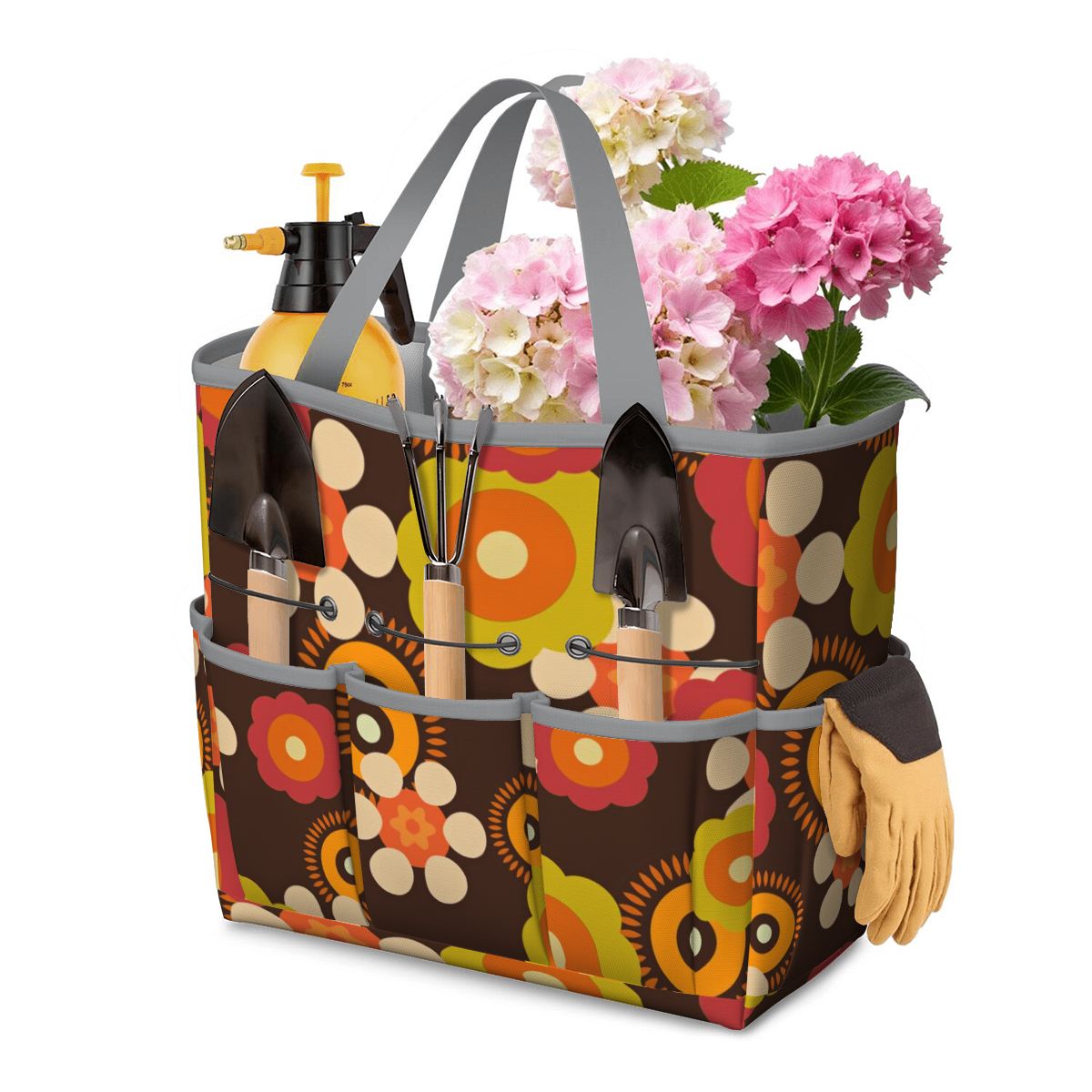Retro Flower Power 70s Garden Tool Bag - Mid Century Modern Gal