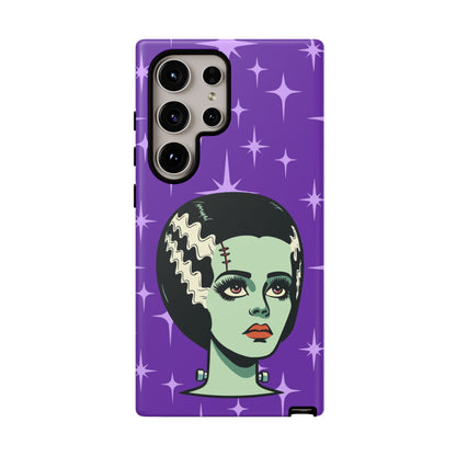 Bride of Frankenstein Retro Mid Mod Horror Buff Purple Halloween Tough Phone Case
