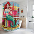 Retro Mermaid Shower Curtain - Fun Mid Mod Nautical Decor for Beach Lovers - Mid Century Modern Gal