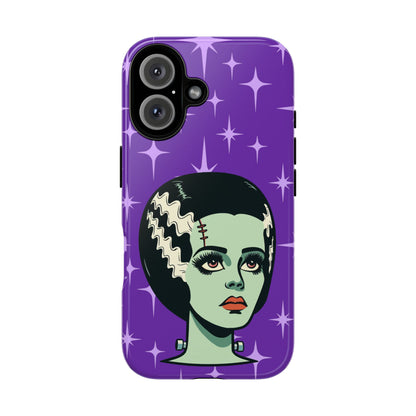 Bride of Frankenstein Retro Mid Mod Horror Buff Purple Halloween Tough Phone Case