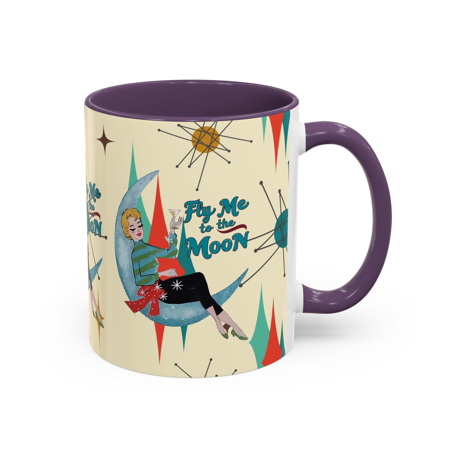 Mid Century Modern Retro Christmas Mug,  &