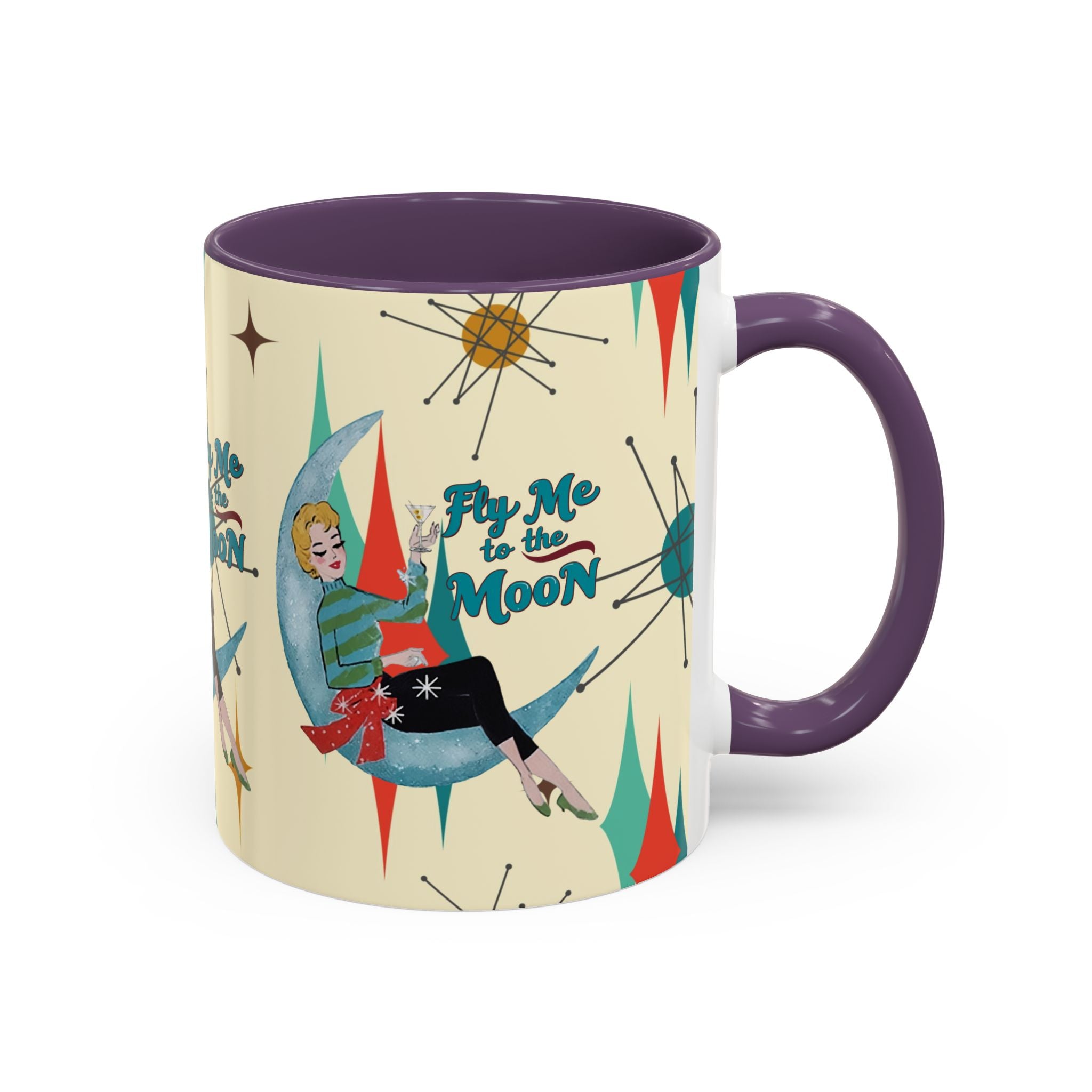 Mid Century Modern Retro Christmas Mug,  &
