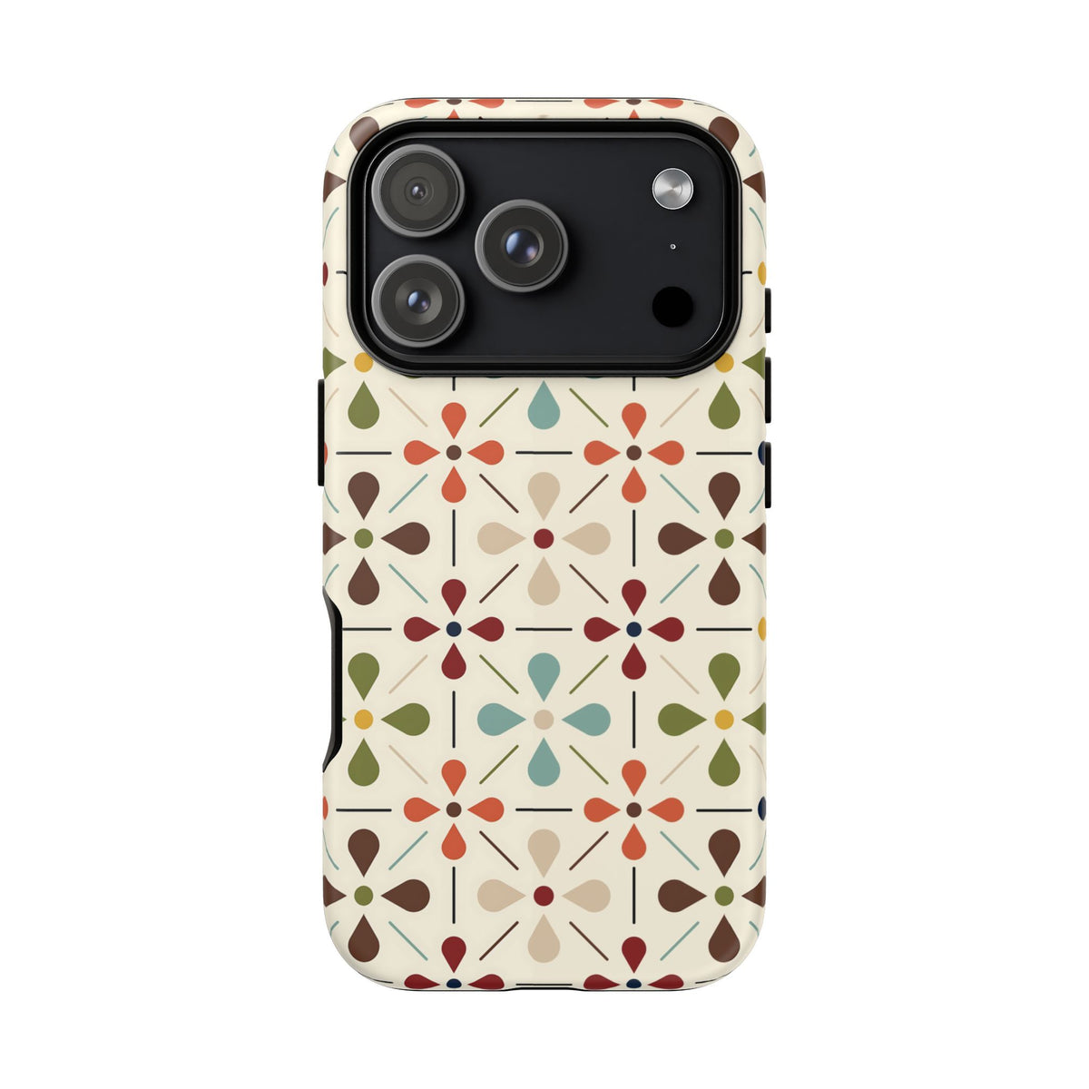 Scandinavian Flower, Mid Modern Danish Design Tough Phone Case
