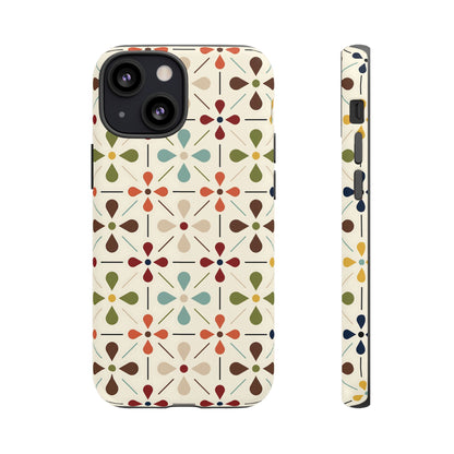 Scandinavian Flower, Mid Modern Danish Design Tough Phone Case