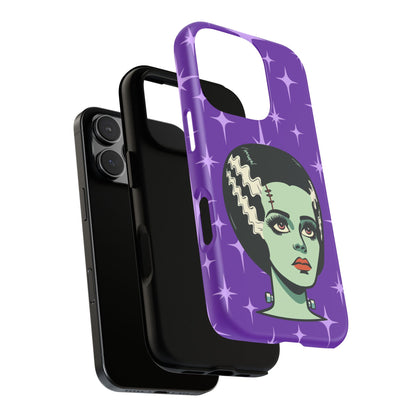 Bride of Frankenstein Retro Mid Mod Horror Buff Purple Halloween Tough Phone Case