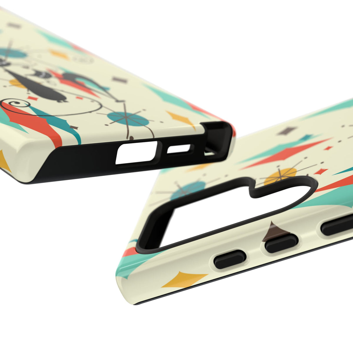 Atomic Kitty Cat, Mid Mod Franciscan Pattern, Kitsch Tough Phone Cases