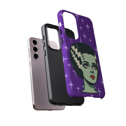 Bride of Frankenstein Retro Mid Mod Horror Buff Purple Halloween Tough Phone Case