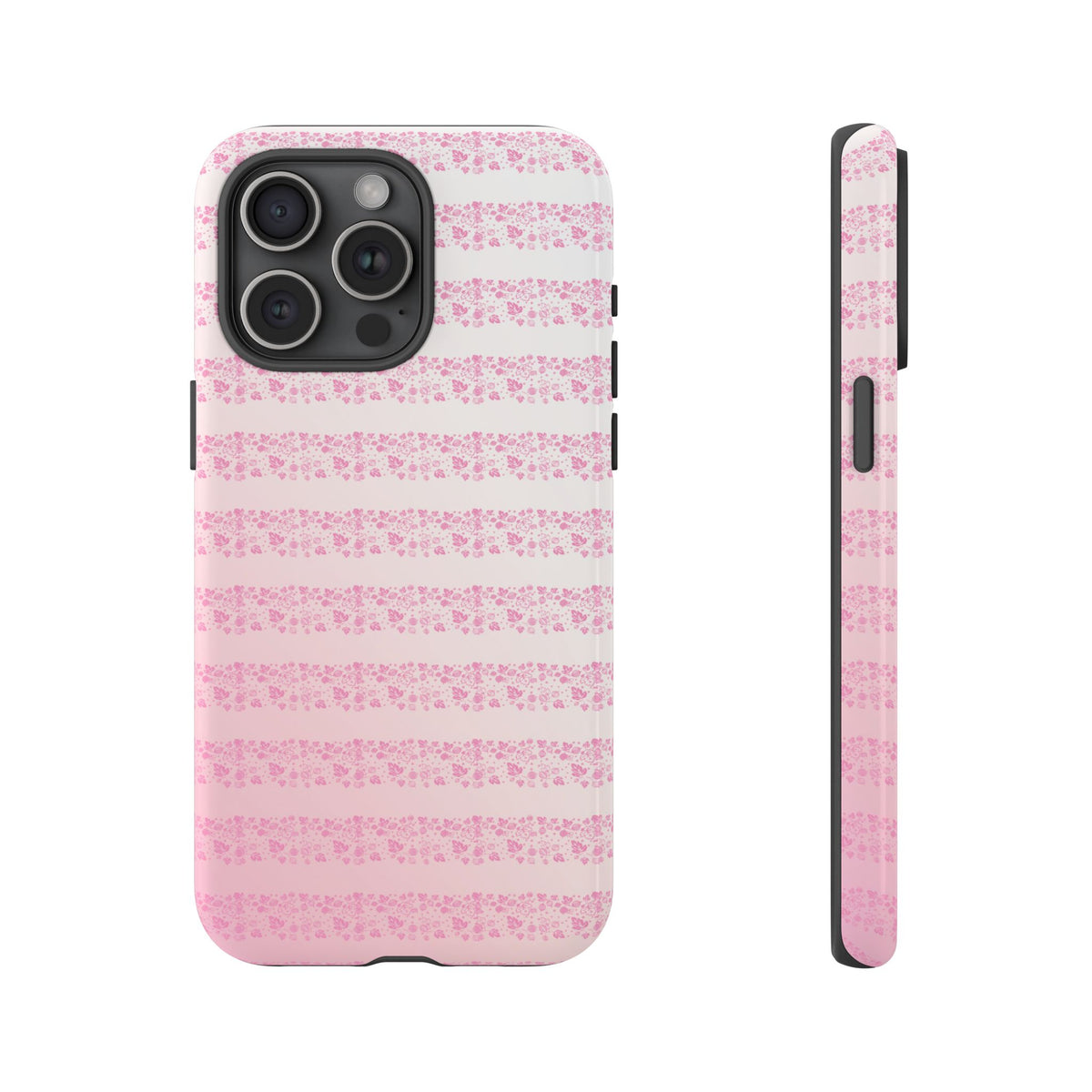Pink Pyrex Gooseberry Striped Phone Case, Stylish Phone Cover, Tough Protective Case, Cute Cell Phone Case, Trending Gift for Her - Mid Century Modern Gal