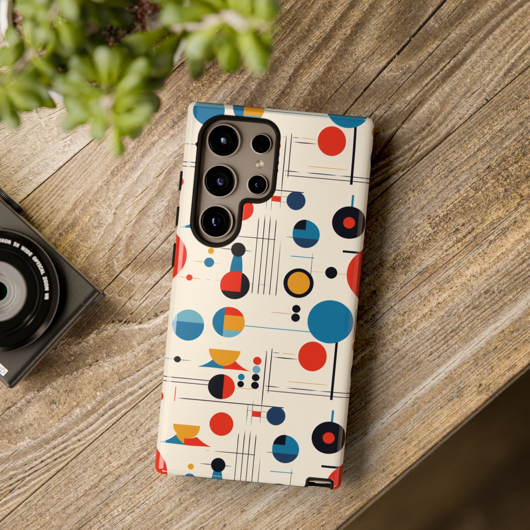 Mid Mod Bauhaus Designed iPhone, Samsung, Retro Phone Tough Cases