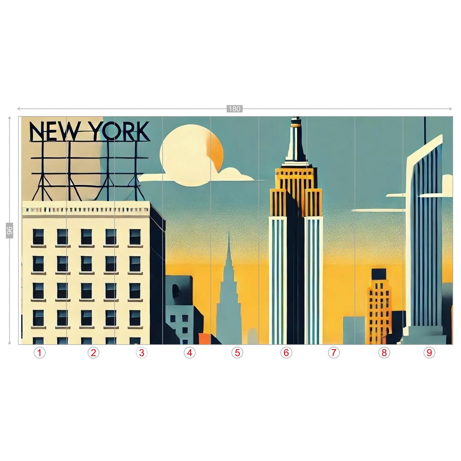 New York City Wallpaper, Peel And Stick Kitschy Fun Wall Murals