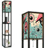 Atomic Space Cat, Mid Century Modern Teal, Pink, Floor Lamp With Shelving - Mid Century Modern Gal