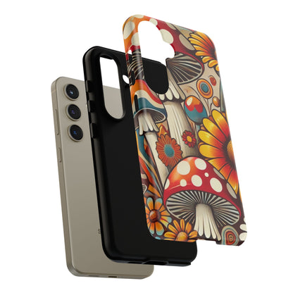 Colorful Mushroom Flower Phone Case - Boho Chic Design