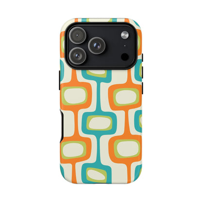 Mid Century Modern Groovy Googie Design, Colorful Smart Phone Tough Cases