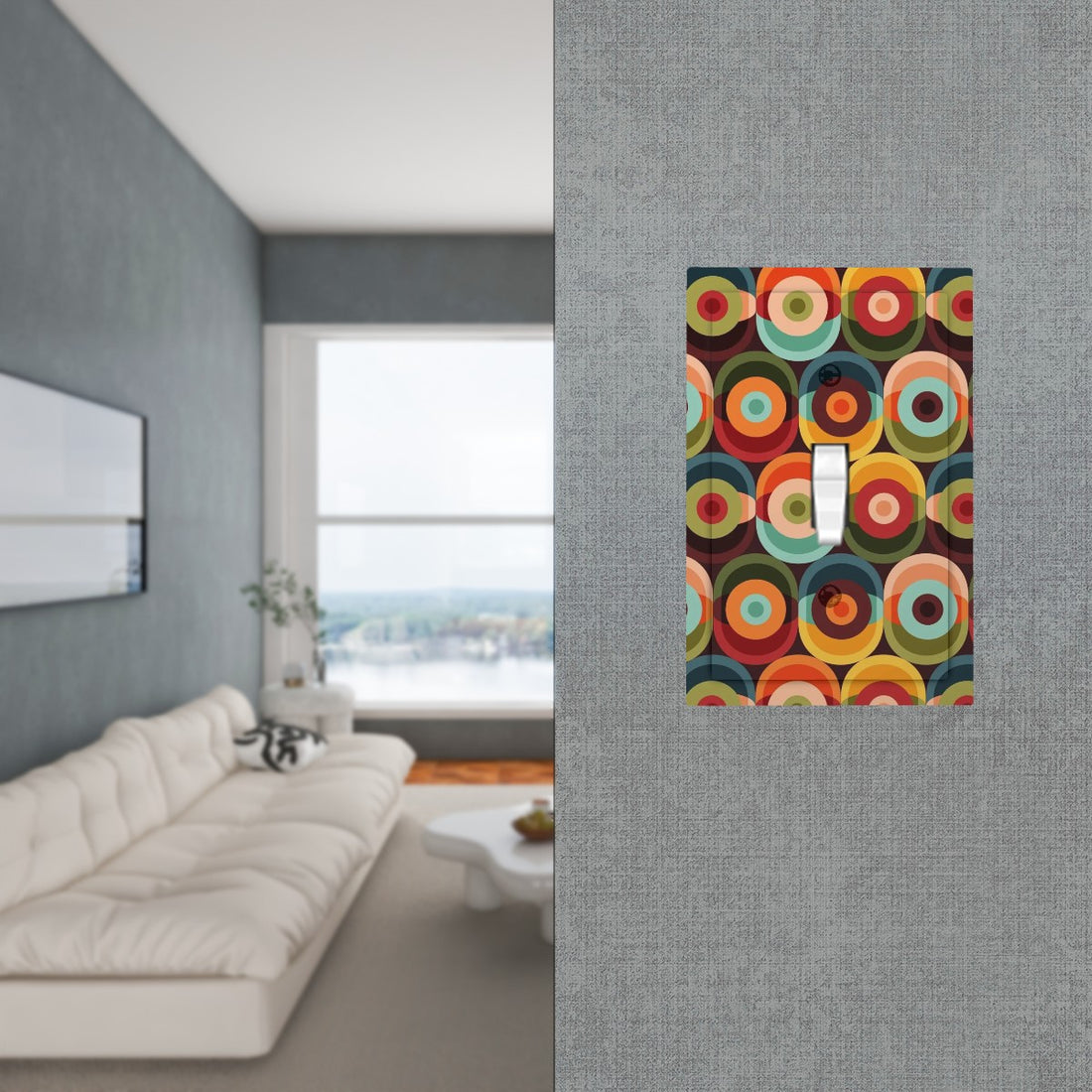 Groovy Retro Orbs Mid Century Modern Switch Cover 1-Gang 1 Toggle