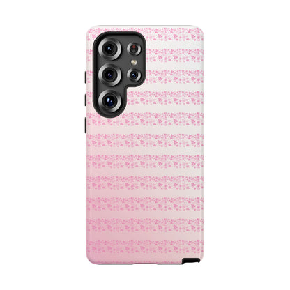 Pink Pyrex Gooseberry Striped Phone Case, Stylish Phone Cover, Tough Protective Case, Cute Cell Phone Case, Trending Gift for Her