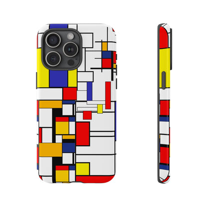 Retro Mod Mondrian, Mid Century Modern Style Tough Phone Case