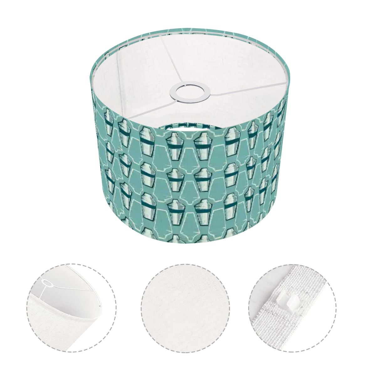 Mid Century Modern Martini Shaker Designed Aqua Blue Retro Lamp SHADE ONLY - For Arc Floor Lamps Only - Mid Century Modern Gal