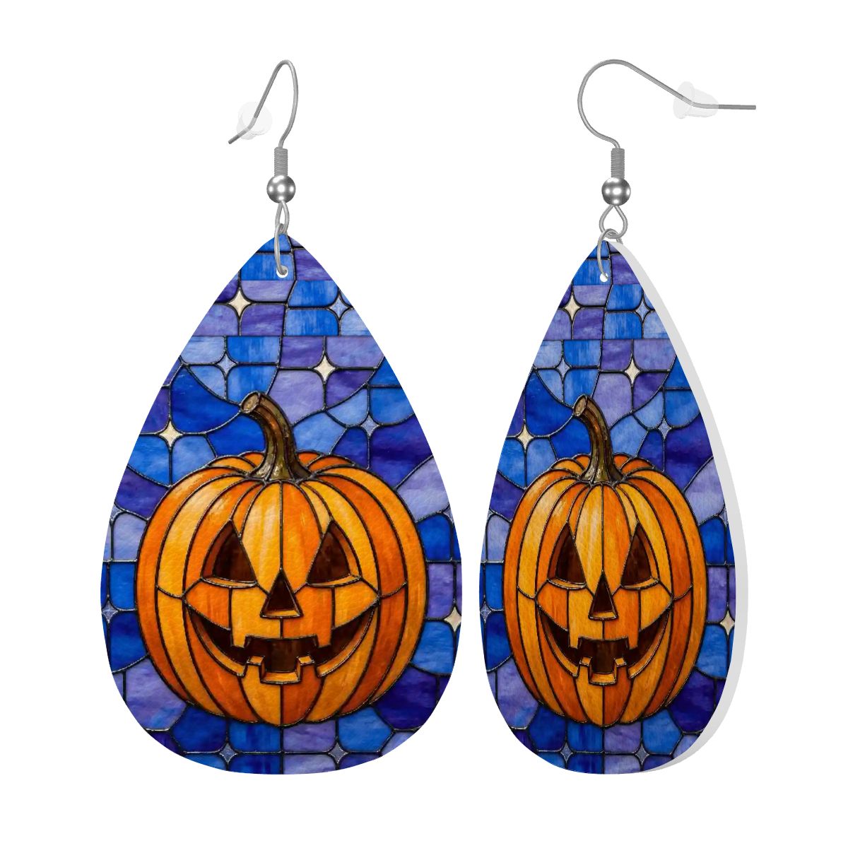 Halloween Stained Glass Style Jack-o&