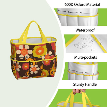 Retro Flower Power 70s Garden Tool Bag