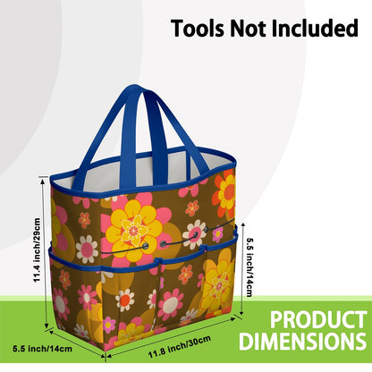 Retro 70s Groovy Flower Power Garden Tool Bag