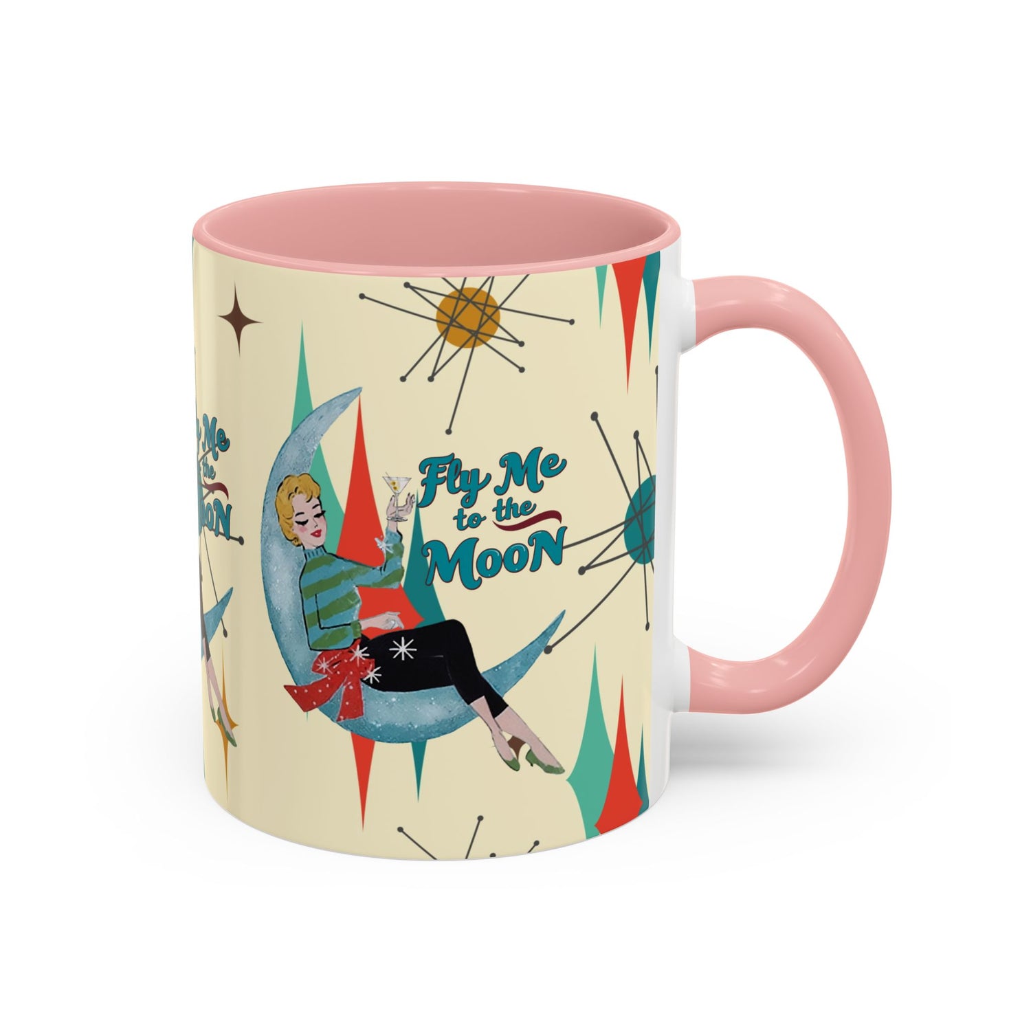 Mid Century Modern Retro Christmas Mug,  &