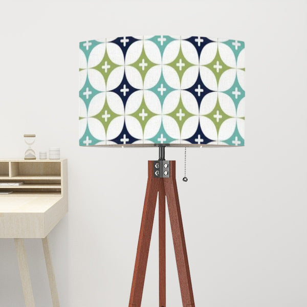 Atomic 50s Mid Century Modern Blue, Green, Aqua Mod Tripod Floor Lamp