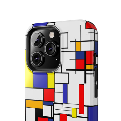 Retro Mod Mondrian, Mid Century Modern Style Tough Phone Case