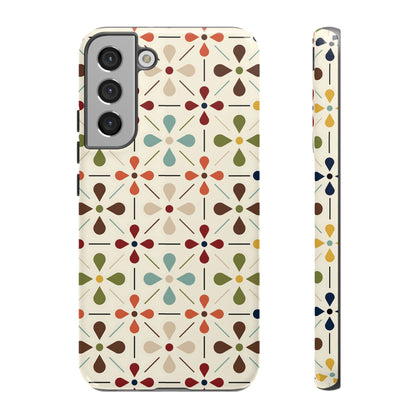 Scandinavian Flower, Mid Modern Danish Design Tough Phone Case