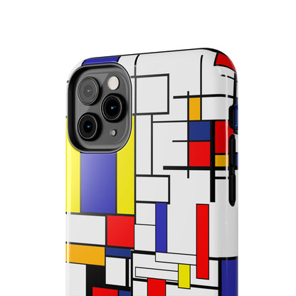 Retro Mod Mondrian, Mid Century Modern Style Tough Phone Case